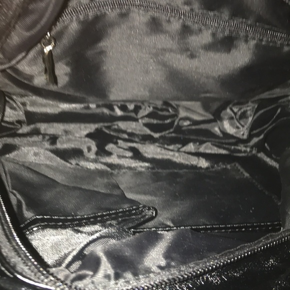 Black & gold leather owl engma backpack purse - Picture 6 of 7